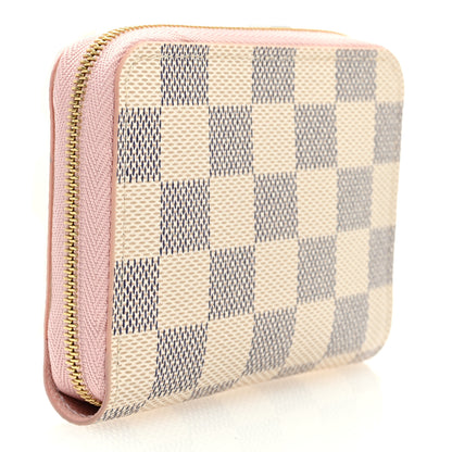 Louis Vuitton Damier Azur Zippy Coin Purse Rose Ballerine 3 of 6