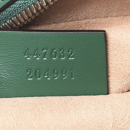 Gucci Calfskin Matelasse Small GG Marmont Chain Shoulder Bag Emerald Green 7 of 10