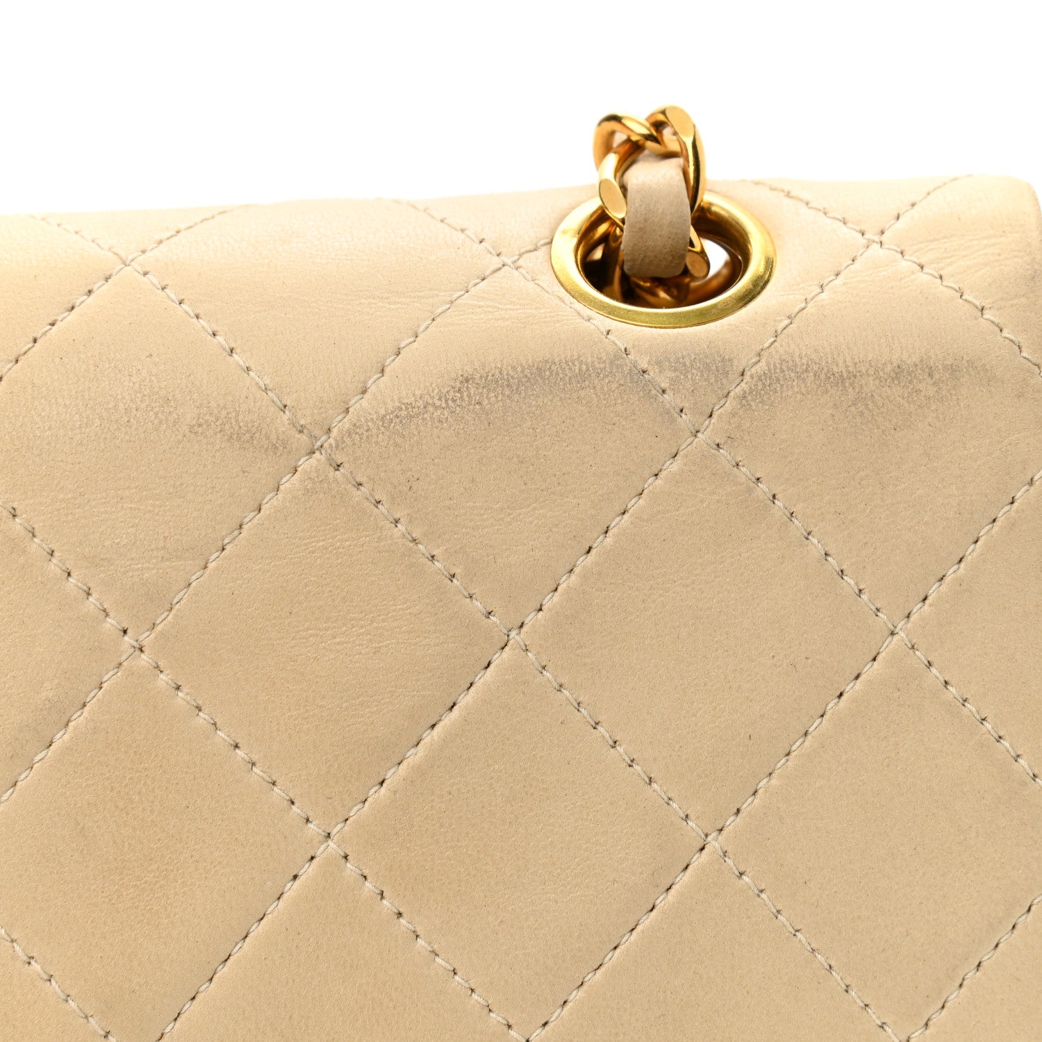 Chanel Lambskin Quilted Small Double Flap Beige 14 of 18