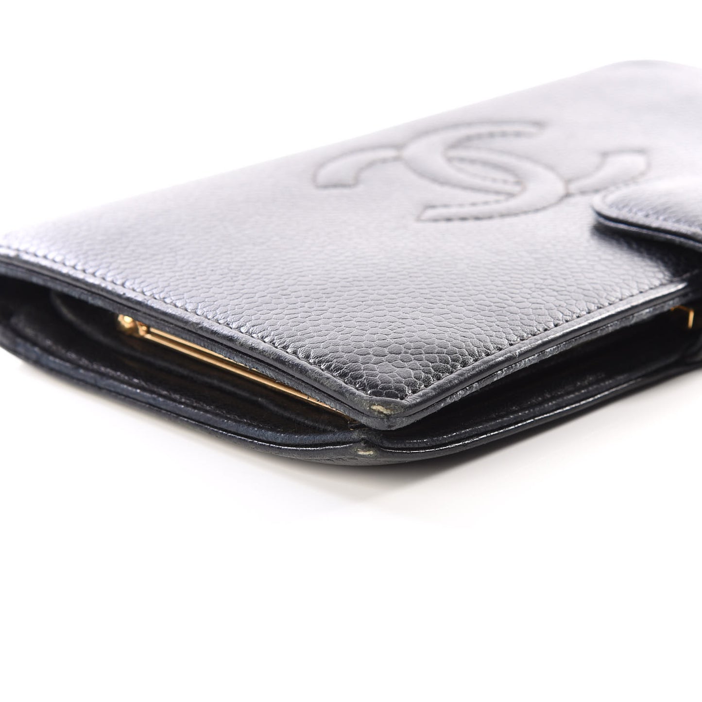 Caviar Timeless CC French Wallet Black