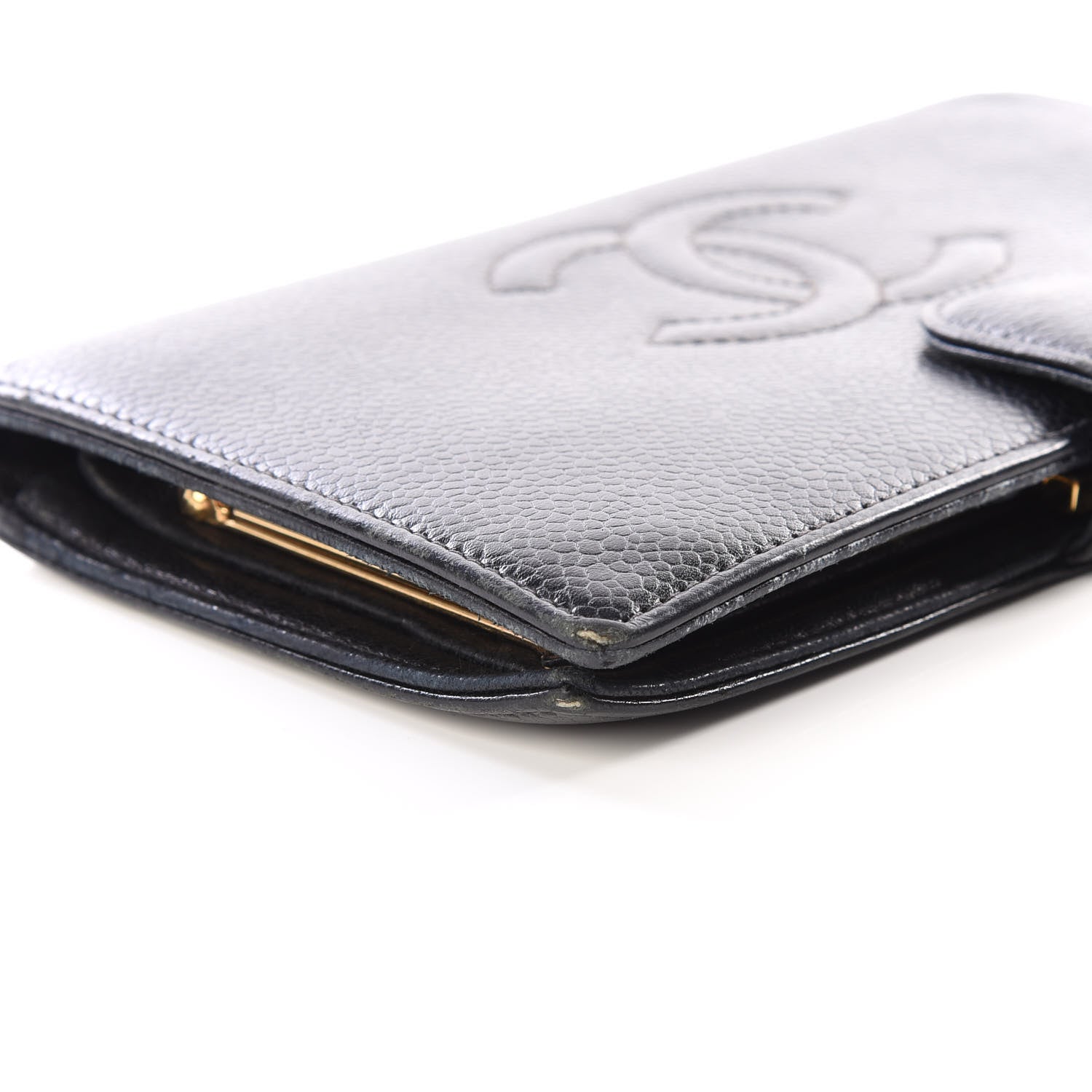 Chanel Caviar Timeless CC French Wallet Black 6 of 10
