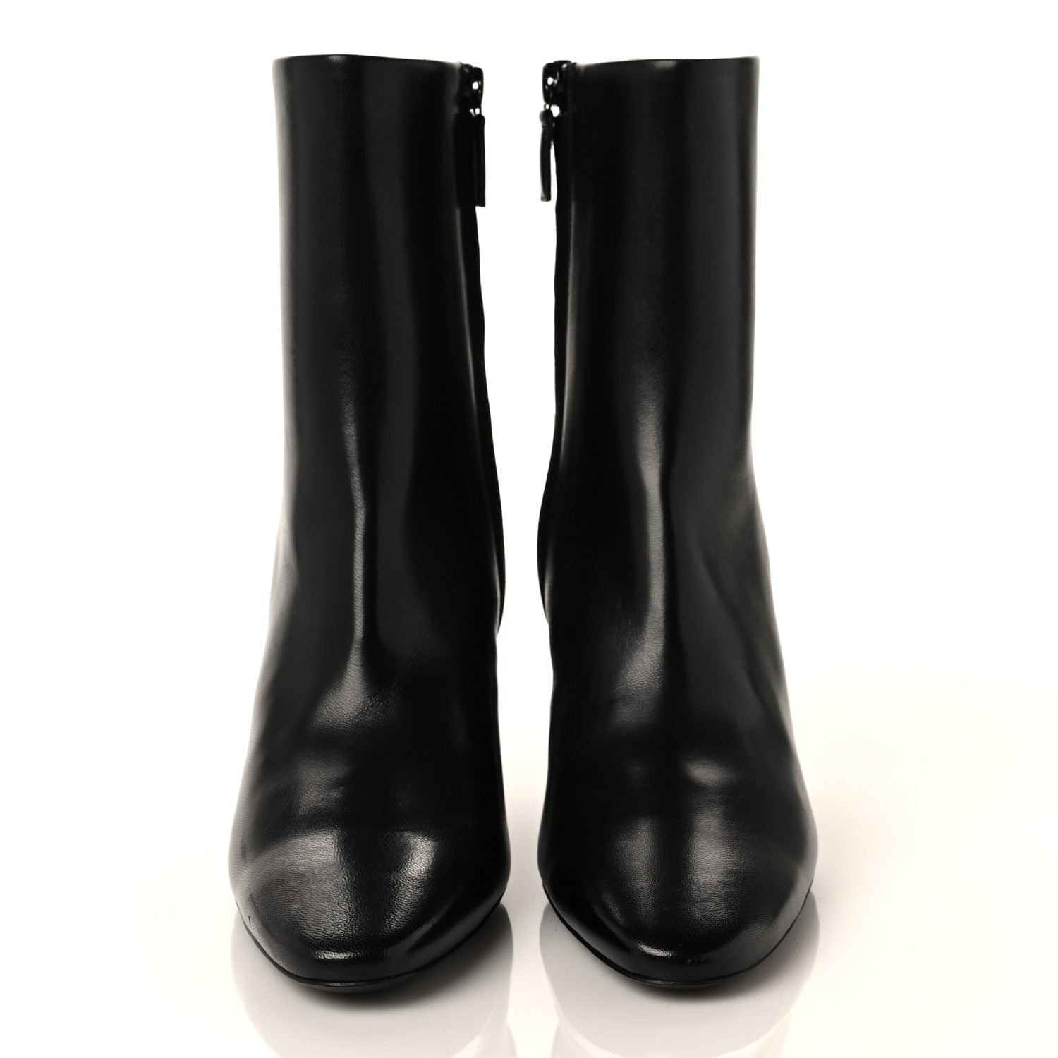 Balenciaga Shiny Sheepskin 20mm Oval Booties 35 Black 2 of 8
