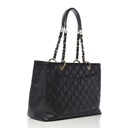 Chanel Caviar Quilted Grand Shopping Tote GST Black 3 of 11
