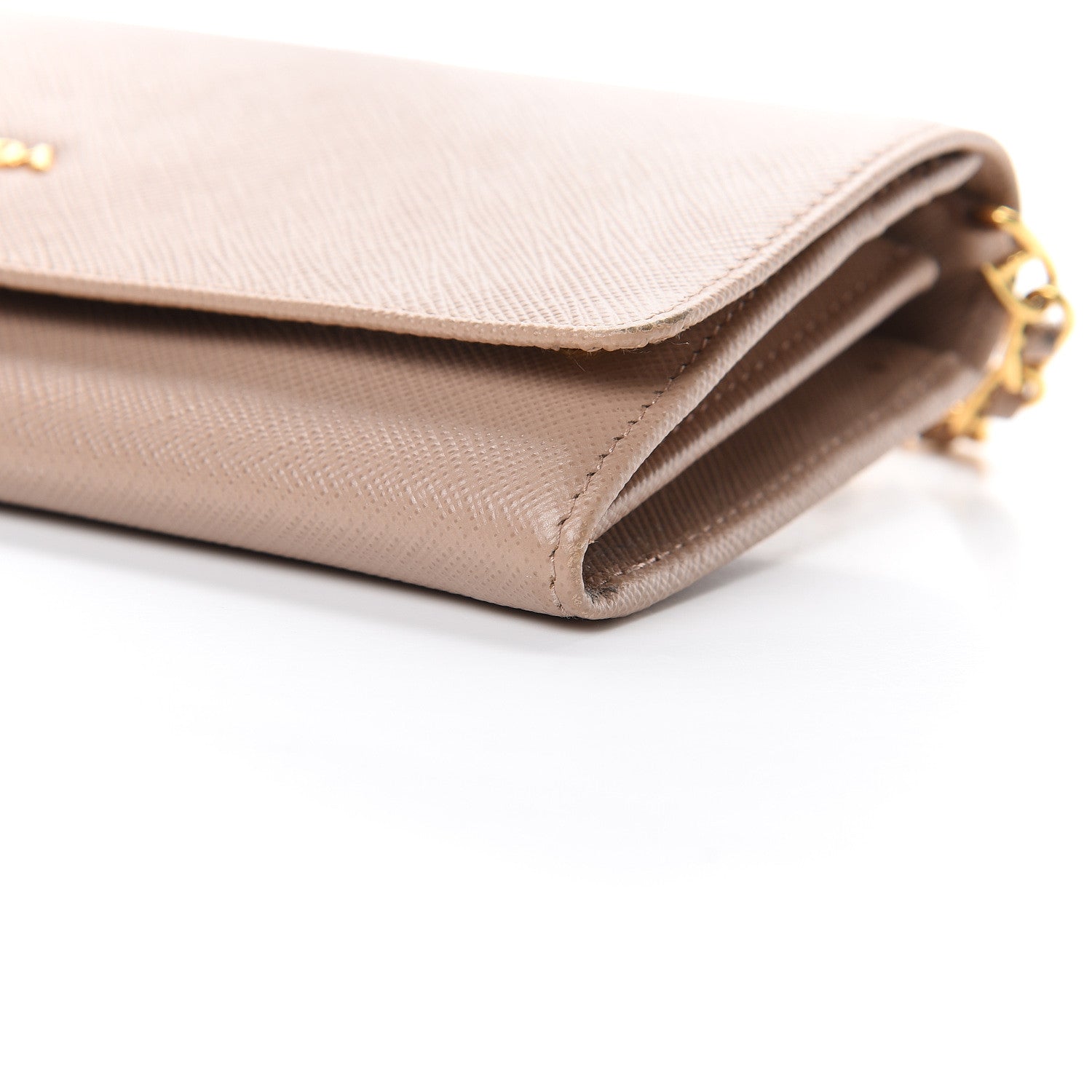 Prada Saffiano Metal Oro Chain Wallet Cammeo 9 of 12