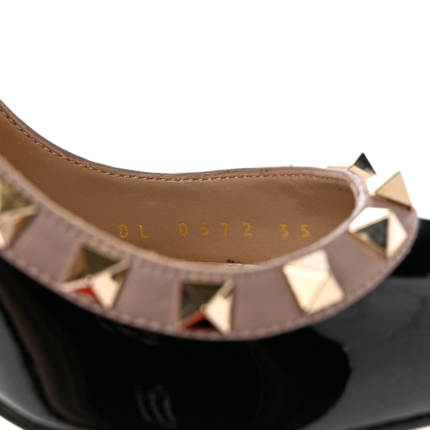 Valentino Garavani Patent Rockstud 100mm Pumps 35 Black Poudre 6 of 9
