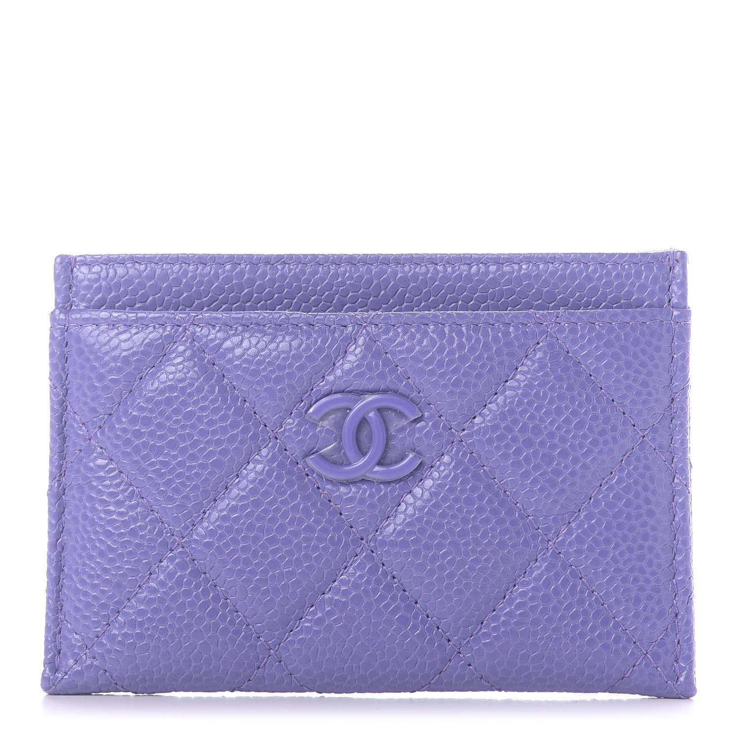 Chanel Caviar Quilted Incognito Card Holder Purple 1 of 11