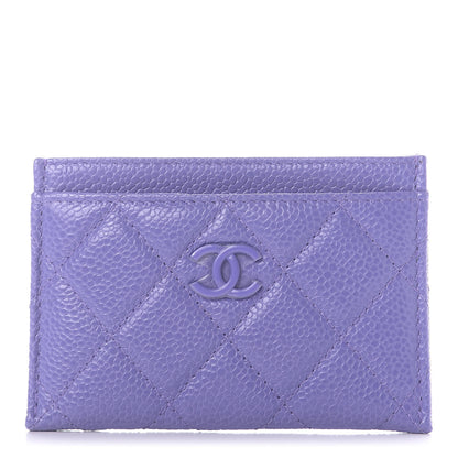 Chanel Caviar Quilted Incognito Card Holder Purple 1 of 11