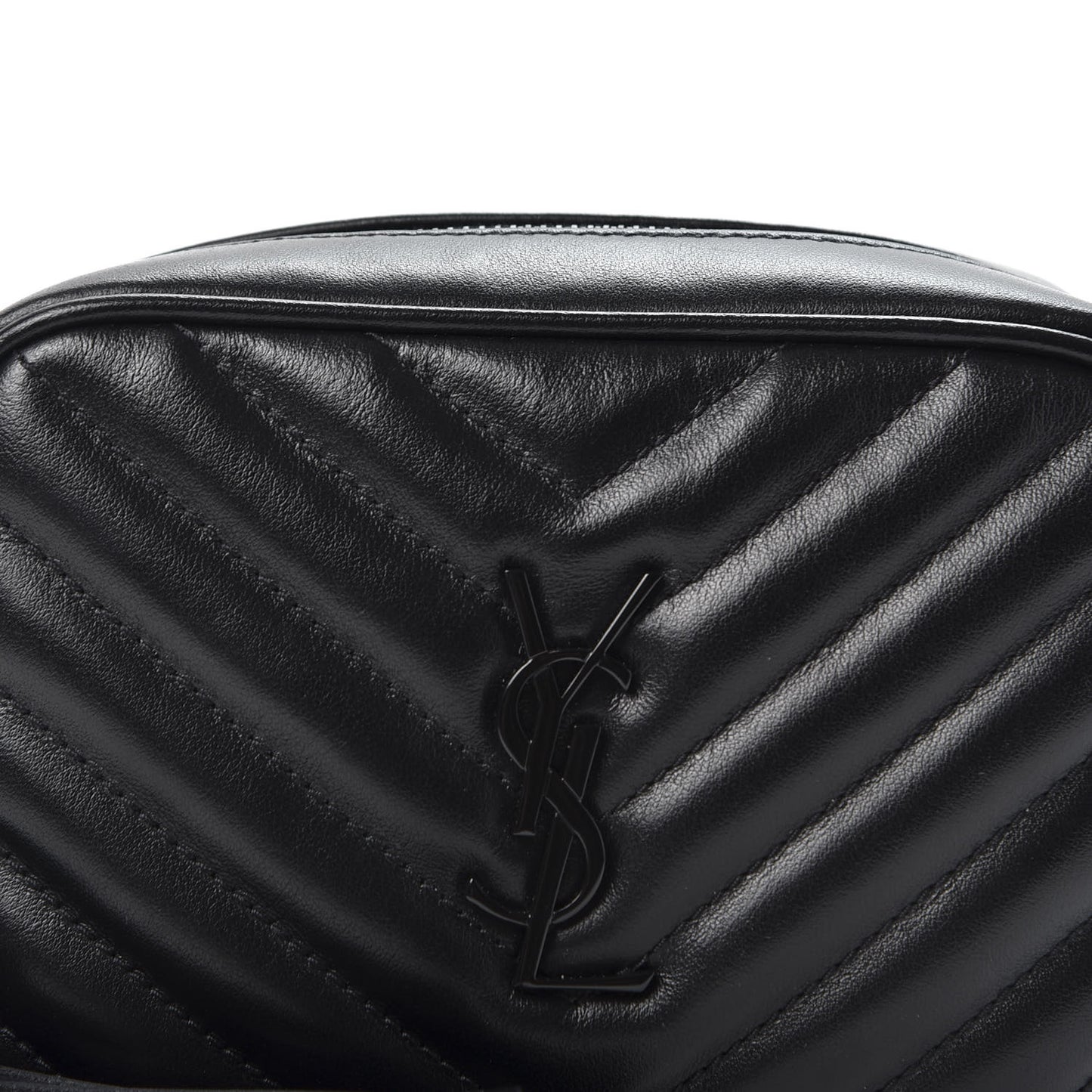 Calfskin Matelasse Monogram Lou Belt Bag Black