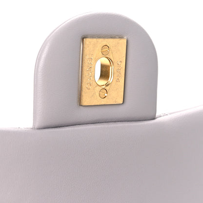 Chanel Lambskin Quilted Mini Pearl Crush Flap Light Grey 6 of 11