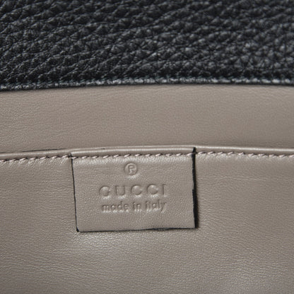 Gucci Pebbled Calfskin Broadway Bamboo Tassel Clutch Black 7 of 8