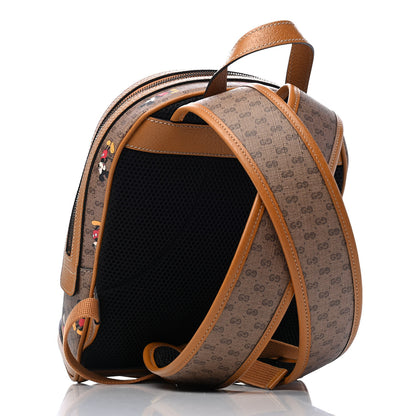 Gucci X DISNEY Mini Vintage GG Supreme Monogram Mickey Mouse Small Dome Backpack Beige Vintage Sun Oil 2 of 8