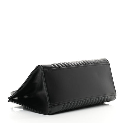 Prada Soft Calfskin Impunture Diagramme Tote Black 3 of 11