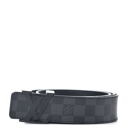 Louis Vuitton Damier Graphite 40mm LV Initiales Belt 110 44 1 of 12