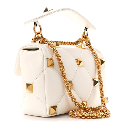 Valentino Garavani Nappa Medium Roman Stud Shoulder Bag Ivory 3 of 10