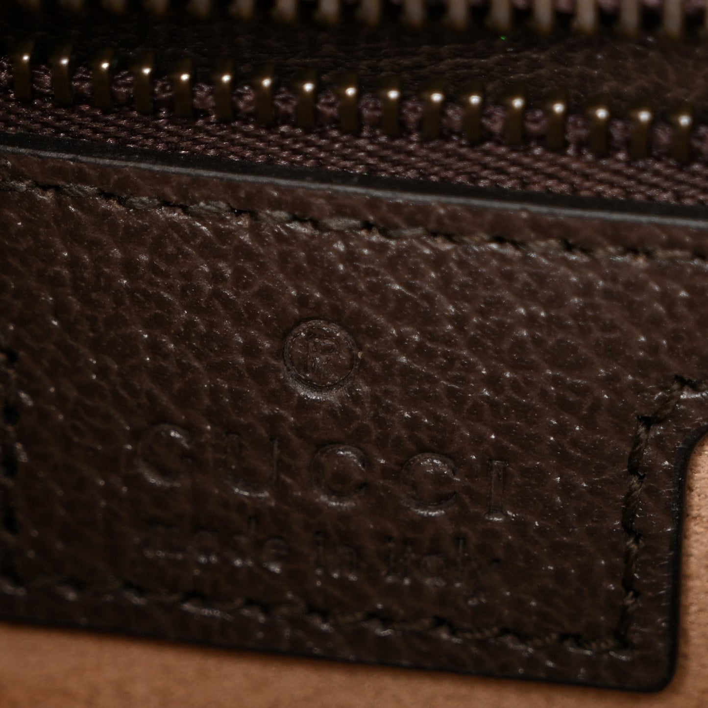 GG Supreme Monogram Textured Dollar Calfskin Web Small Ophidia Padlock Top Handle Bag Beige Ebony New Acero