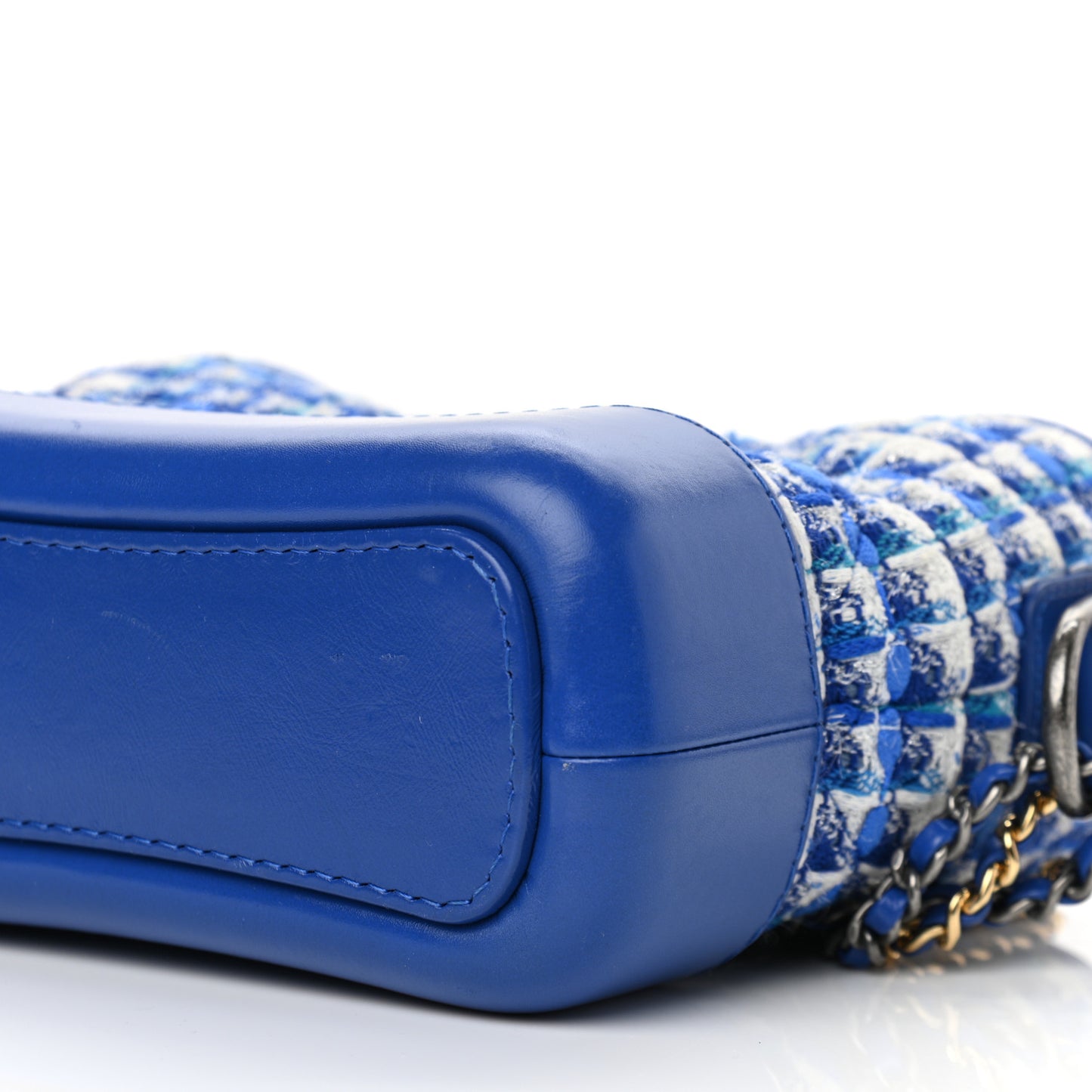 Tweed Calfskin Small Gabrielle Hobo Royal Blue