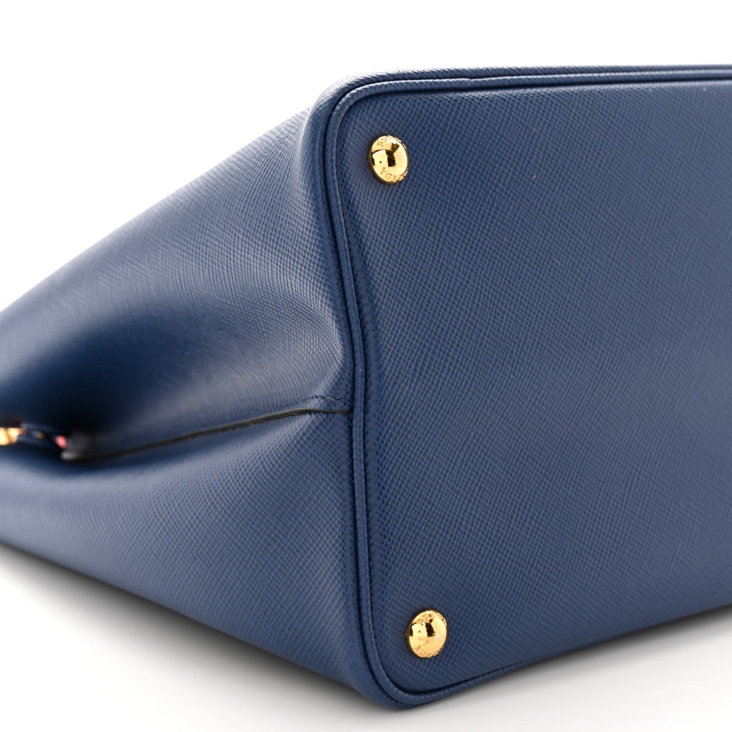 Prada Saffiano Cuir Large Double Bag Bleuette 9 of 31