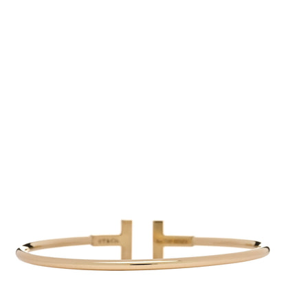Tiffany 18K Yellow Gold Turquoise T Wire Bracelet 2 of 3