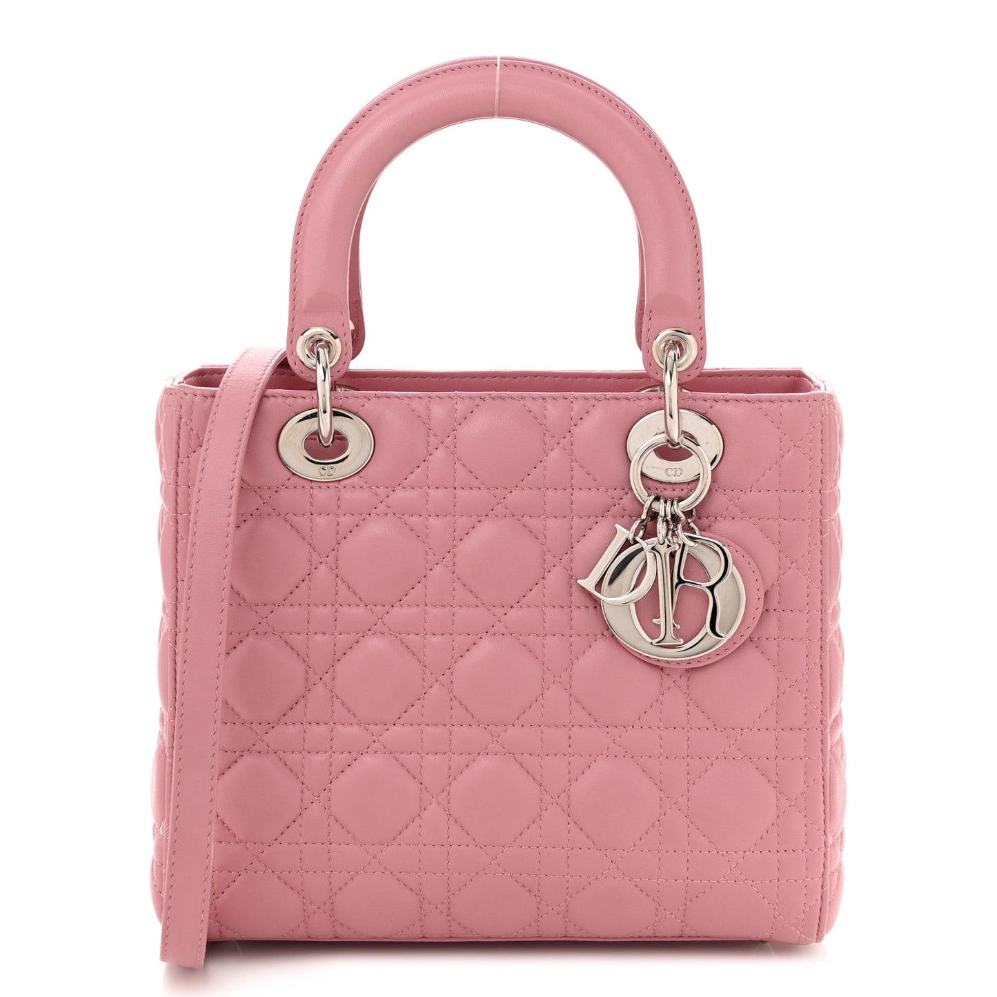 Lambskin Cannage Medium Lady Dior Pink