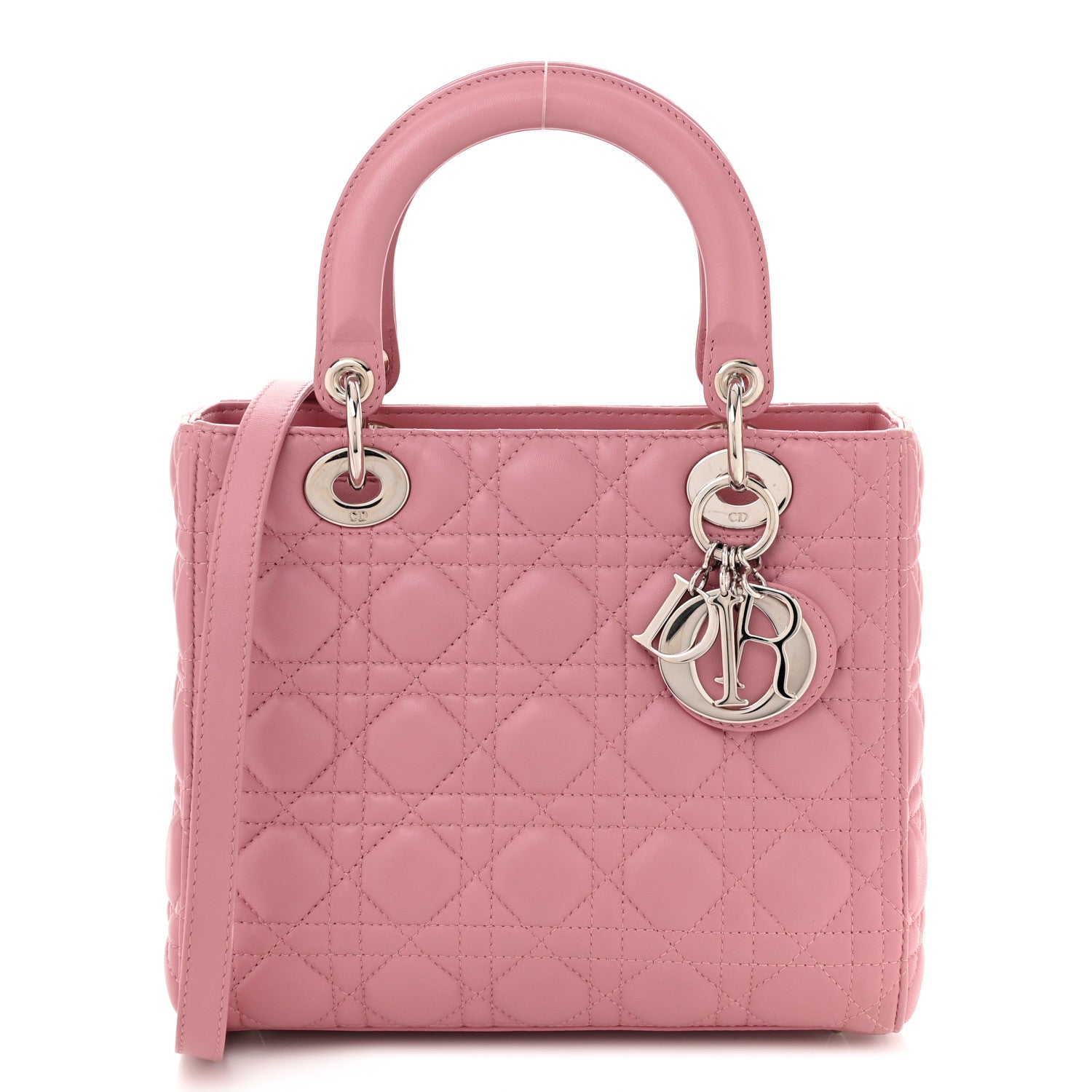 Christian Dior Lambskin Cannage Medium Lady Dior Pink 1 of 11