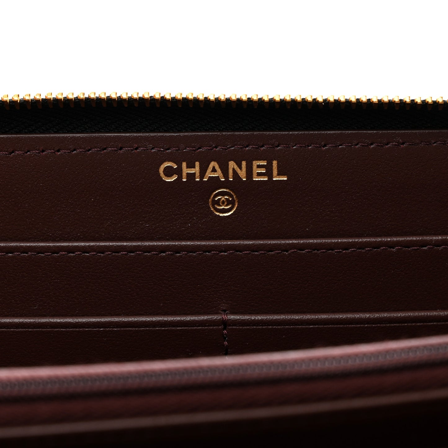 Caviar Quilted Large Gusset Zip Around Wallet Black