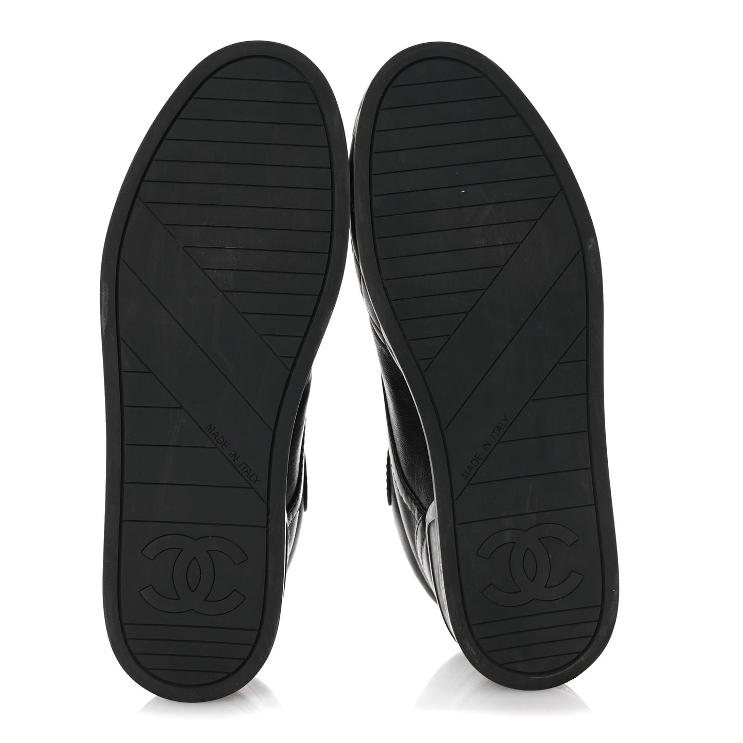 Lambskin Logo Strap Sneakers 40 Black