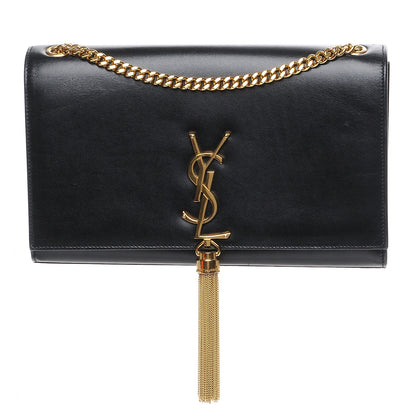 Saint Laurent Smooth Calfskin Medium Classic Monogram Kate Tassel Satchel Black 1 of 7