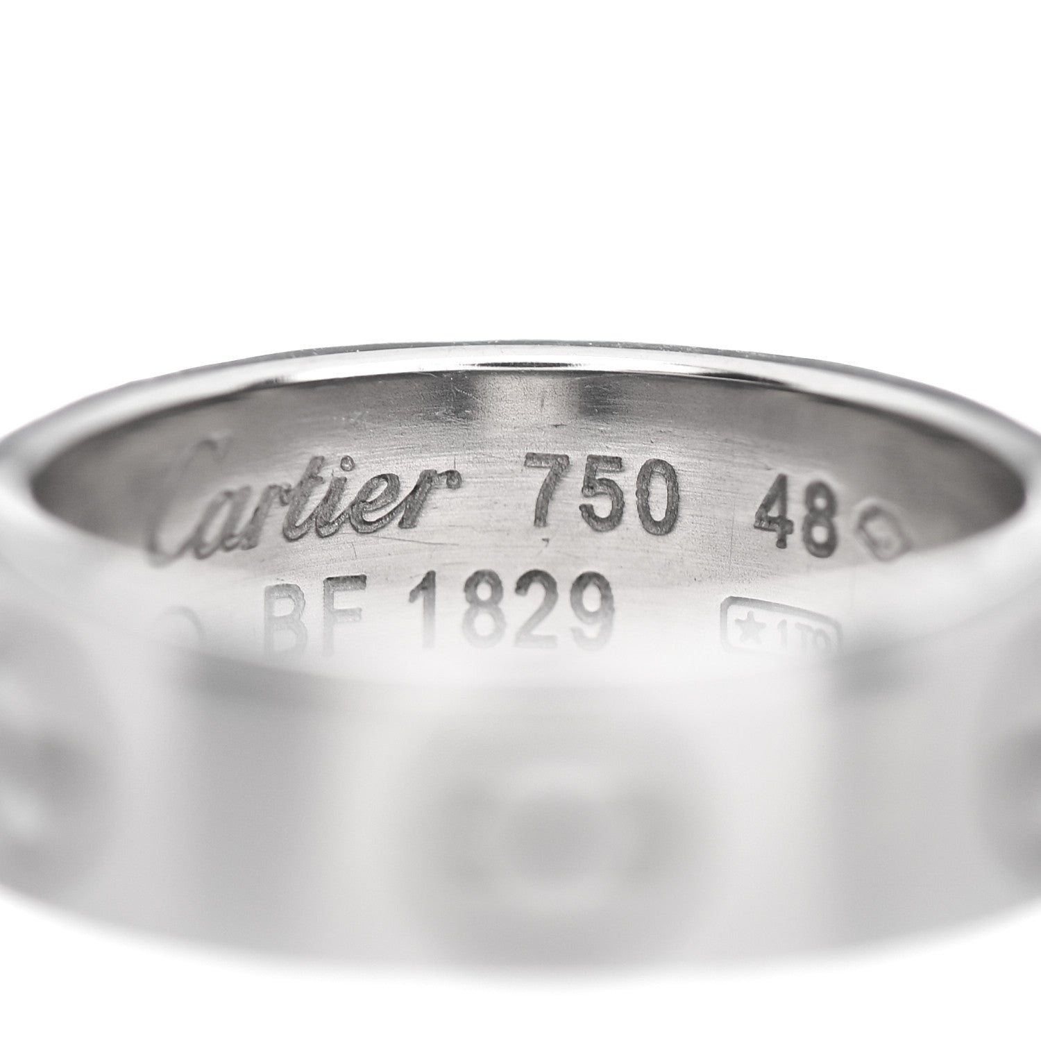 Cartier 18K White Gold 5.5mm LOVE Ring 48 4.5 4 of 4
