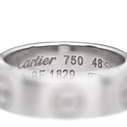 Cartier 18K White Gold 5.5mm LOVE Ring 48 4.5 4 of 4
