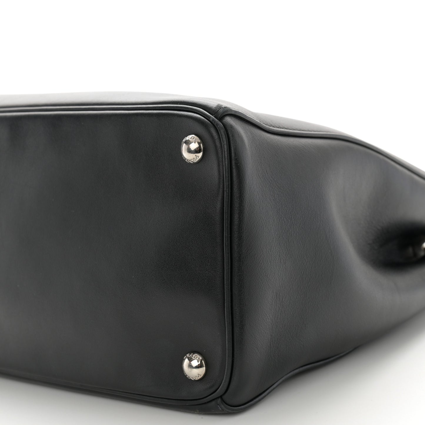 City Calfskin Bi-Color Large Galleria Double Zip Tote Black