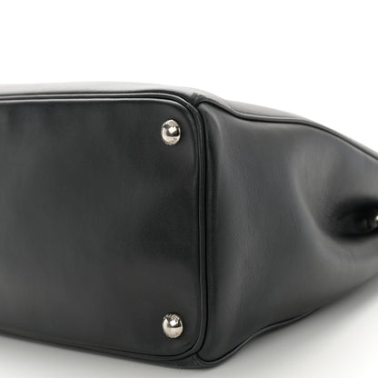 Prada City Calfskin Bi-Color Large Galleria Double Zip Tote Black 9 of 14