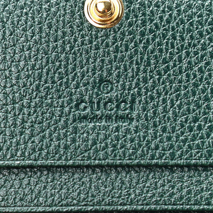 Gucci Grainy Calfskin Zumi Chain Card Case Wallet Vintage Green 7 of 8