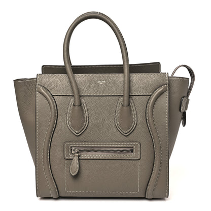 Celine Drummed Calfskin Micro Luggage Souris 1 of 11