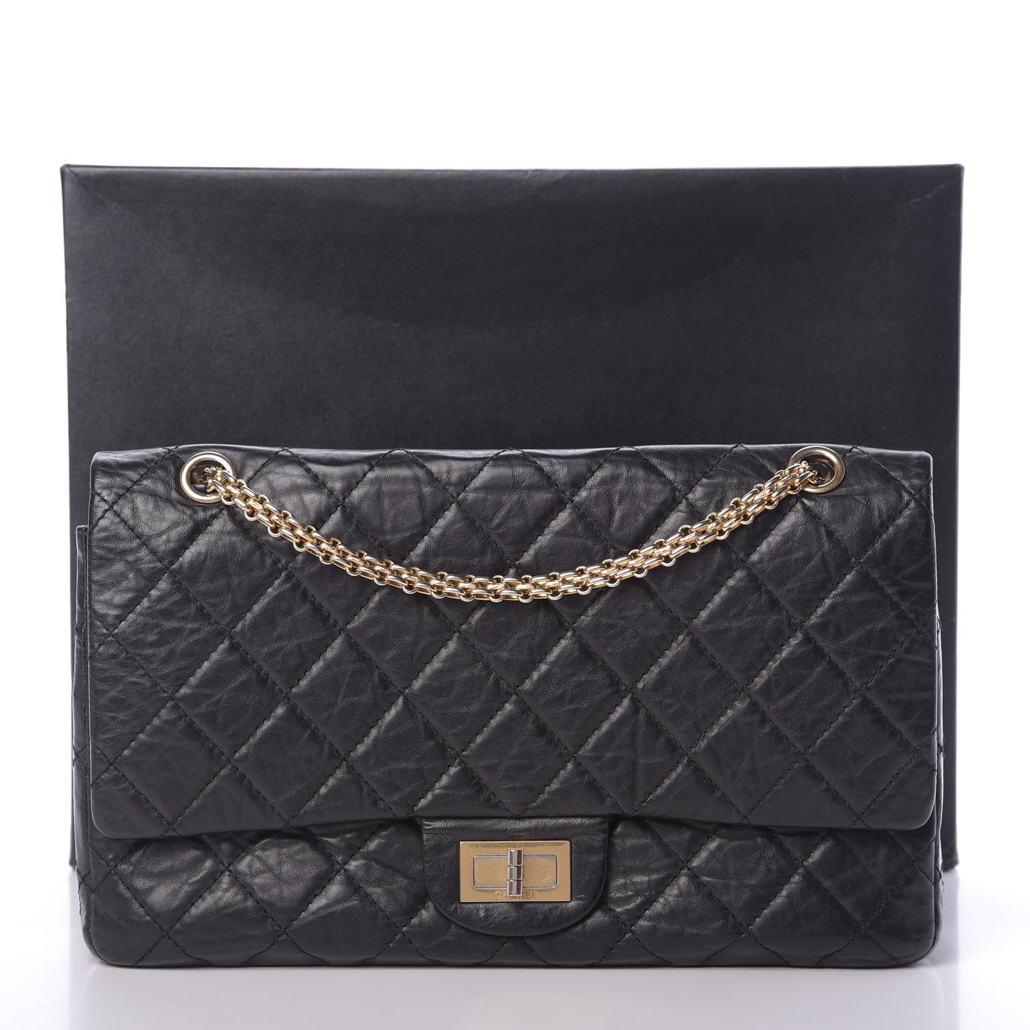 Chanel Aged Calfskin Quilted 2.55 Reissue 227 Flap Black 15 of 15