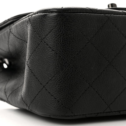 Chanel Crumpled Calfskin Quilted Mini Square Flap So Black 9 of 10