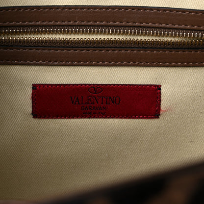 Valentino Garavani Calf Hair Leopard Print Large Glam Lock Rockstud Flap 5 of 13