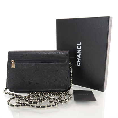 Chanel Caviar Wallet on Chain WOC Black 3 of 7