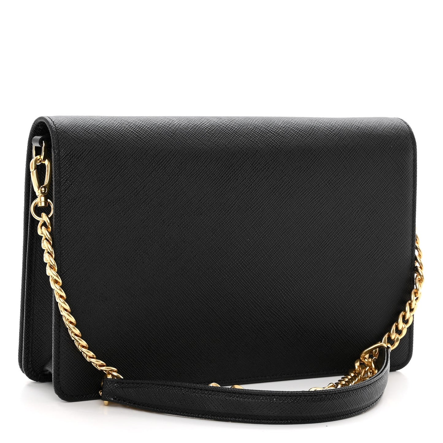 Saffiano Lux Mini Crossbody Bag Black