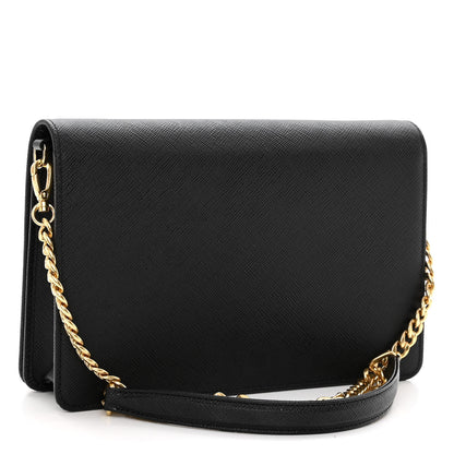 Prada Saffiano Lux Mini Crossbody Bag Black 4 of 10