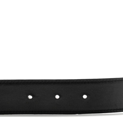 Hermes Box Togo 32mm Striee H Belt 85 34 Black Orange 3 of 7