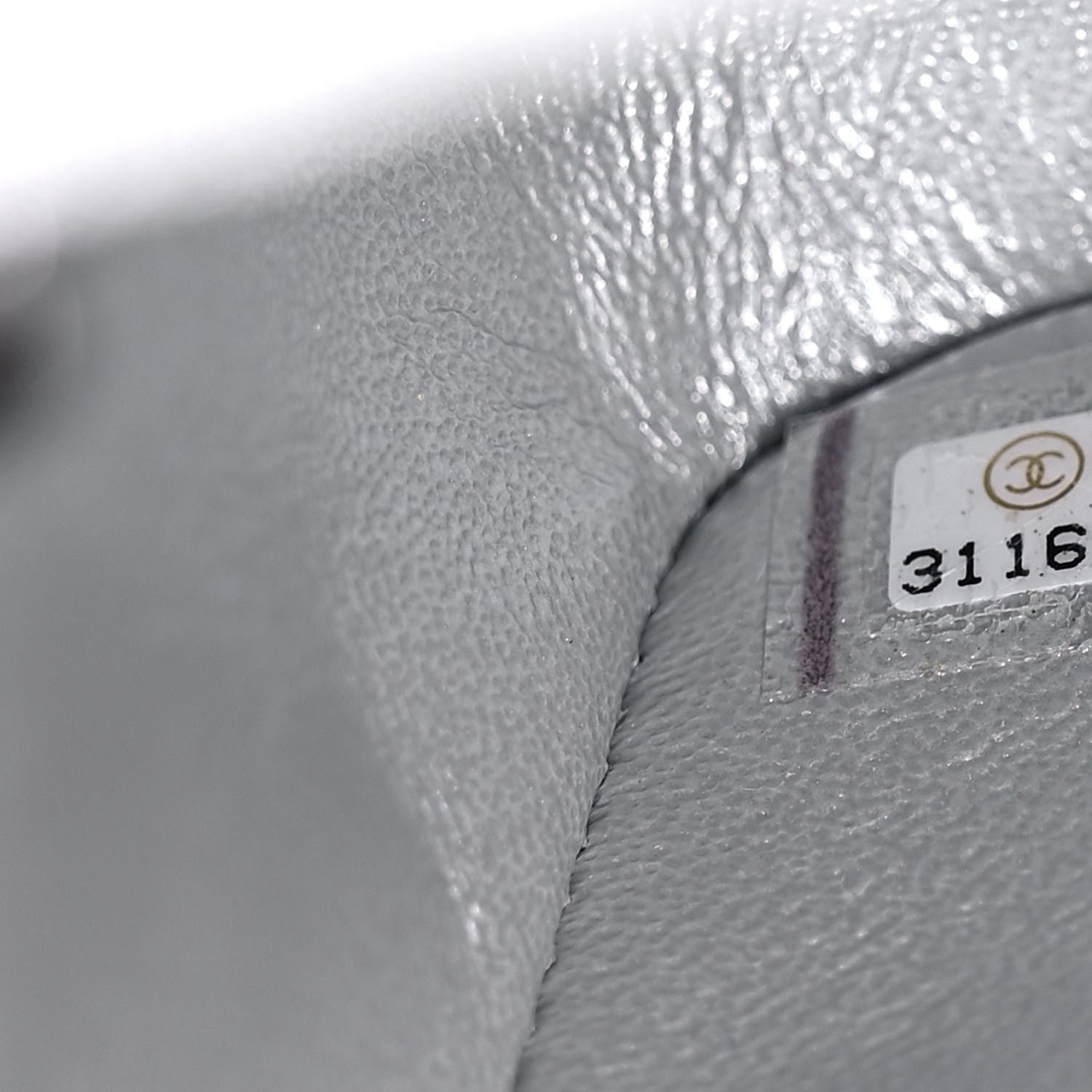 Chanel Metallic Lambskin Quilted Mini Square Flap Silver 7 of 10