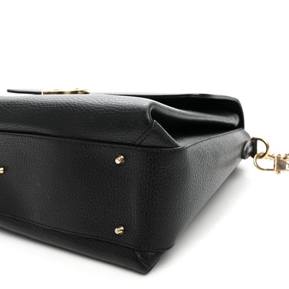 Gucci Dollar Calfskin Medium Interlocking G Top Handle Shoulder Bag Black 10 of 11