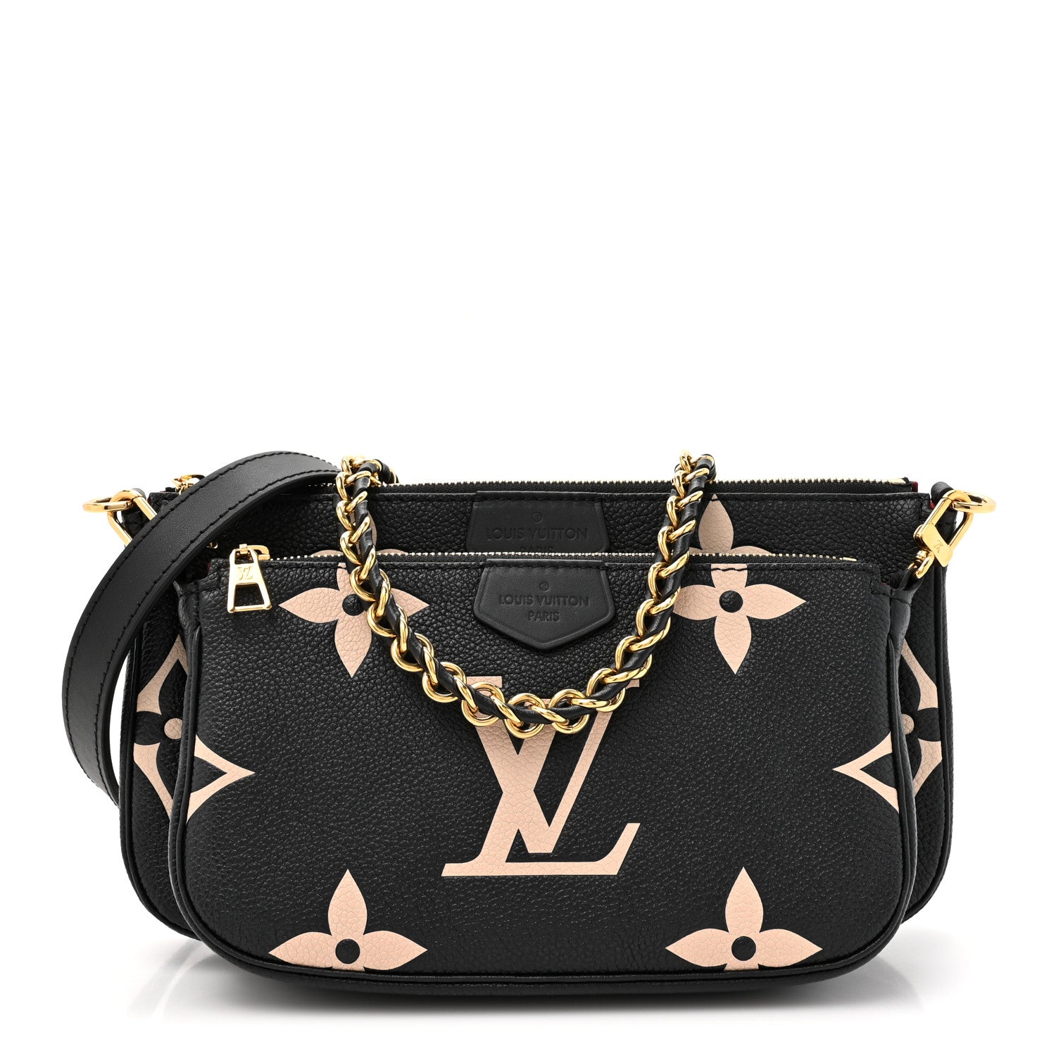 Louis Vuitton Empreinte Monogram Giant Multi Pochette Accessories Black Beige 1 of 10