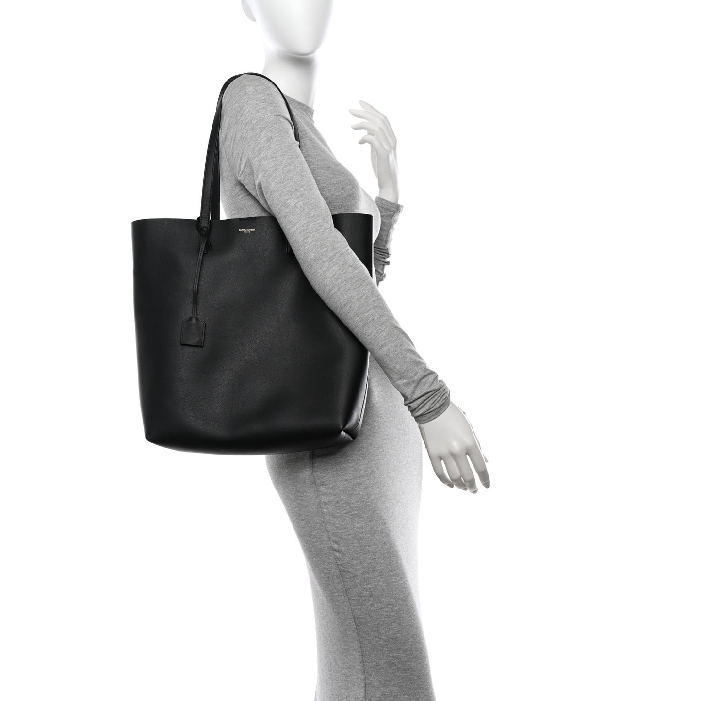 Calfskin North-South Shopping Tote Black