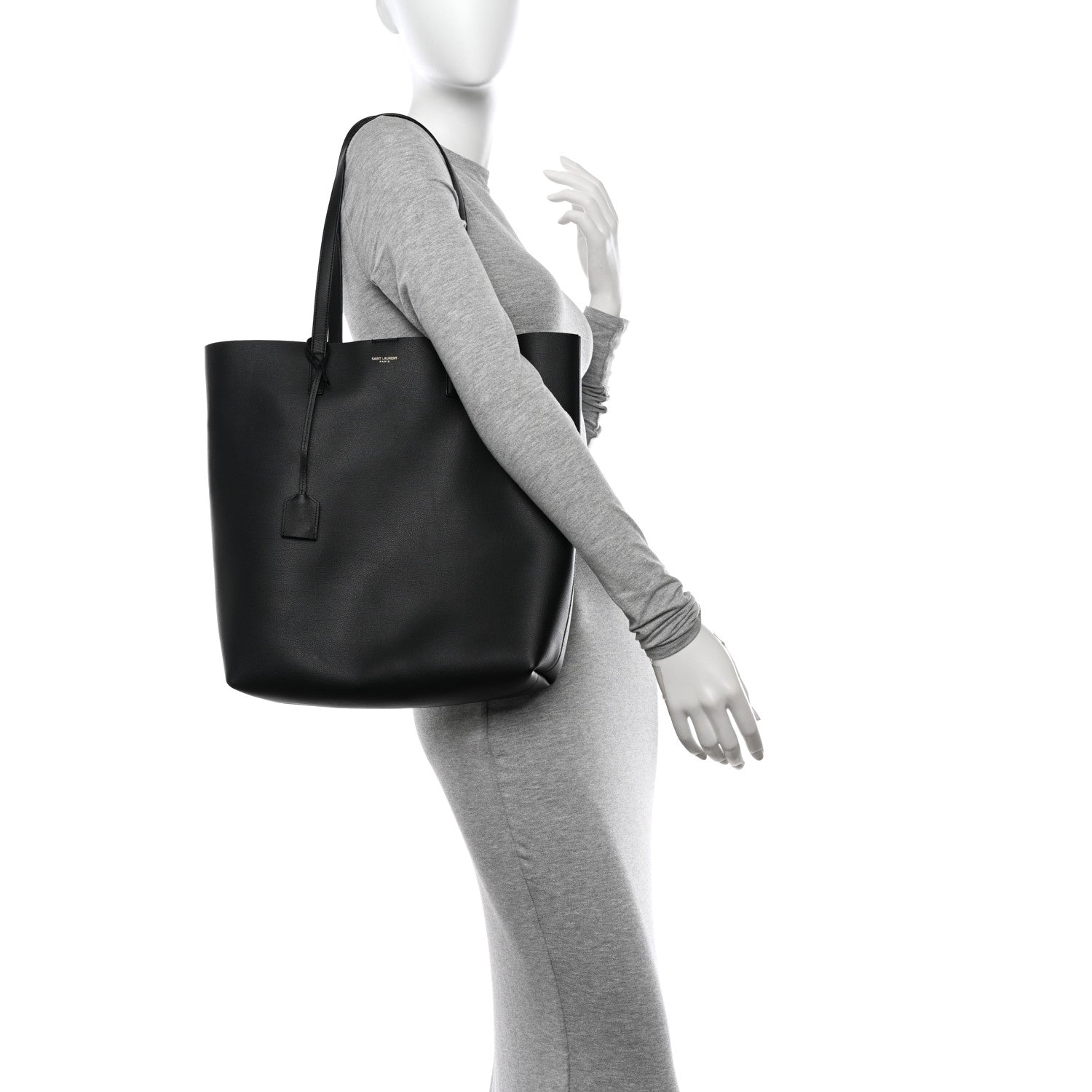 Saint Laurent Calfskin North-South Shopping Tote Black 2 of 11
