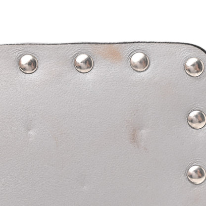 Valentino Garavani Metallic Craquele Nappa Medium Rockstud Spike Shoulder Bag Silver 12 of 13