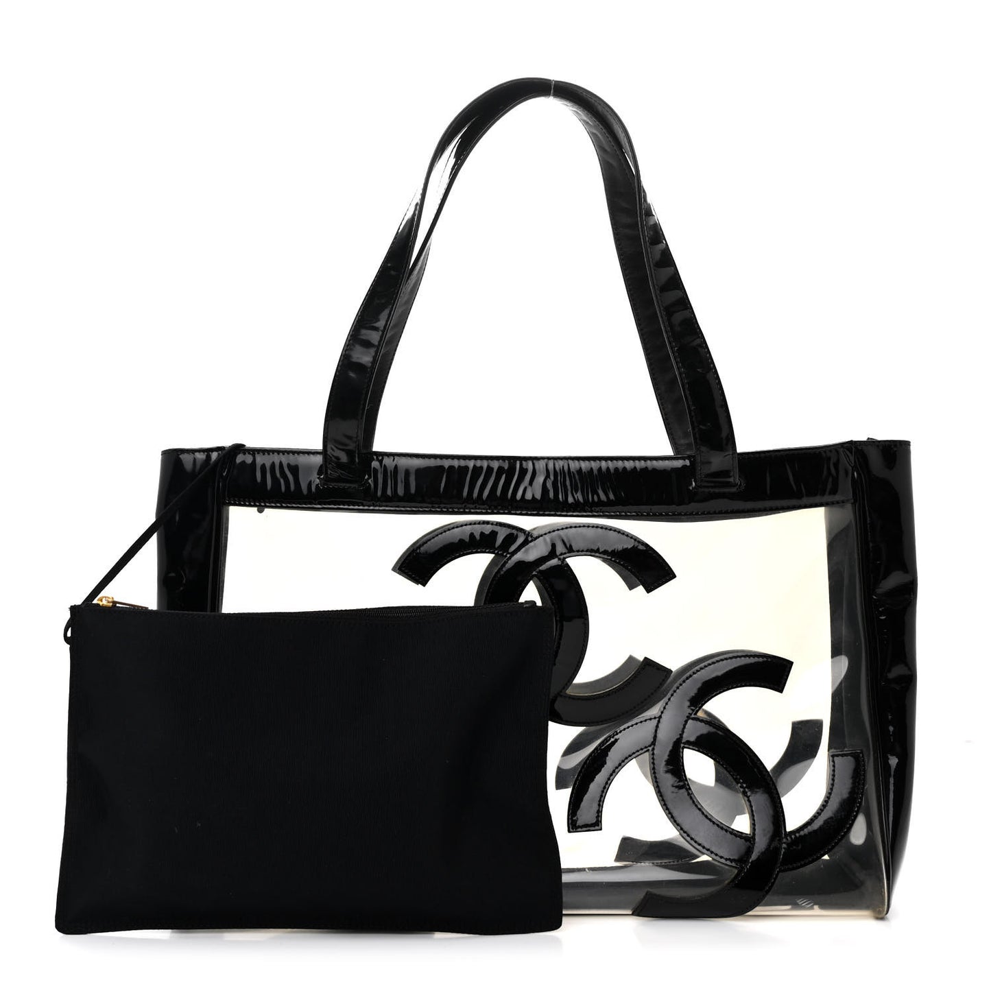 Vinyl Patent CC Logo Beach Tote Black