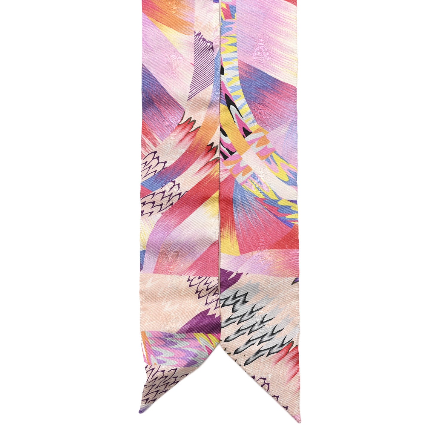 Hermes Silk All Over Marble Silk Twilly Rose Multicolor Ocre 2 of 3