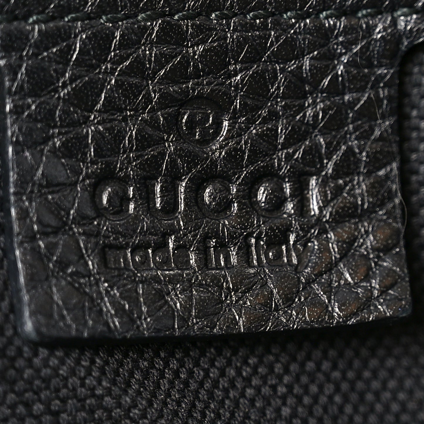 Pebbled Calfskin Medium Bamboo Shopper Tote Black