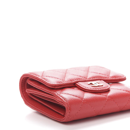 Chanel Caviar Quilted Small Flap Wallet Red 8 of 10